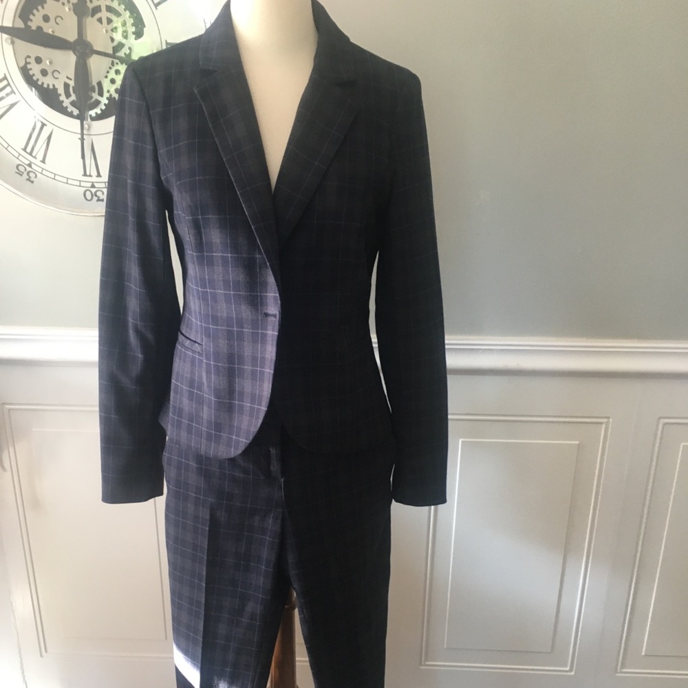 British Khaki plaid Suit